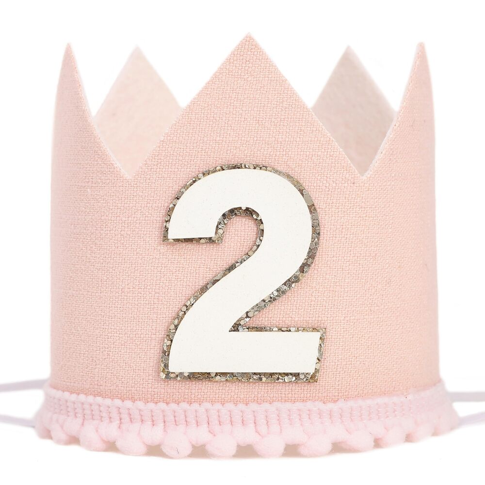 2771 Classic 2nd Birthday Crown - Unisex Second hat, Two Years Old Decor